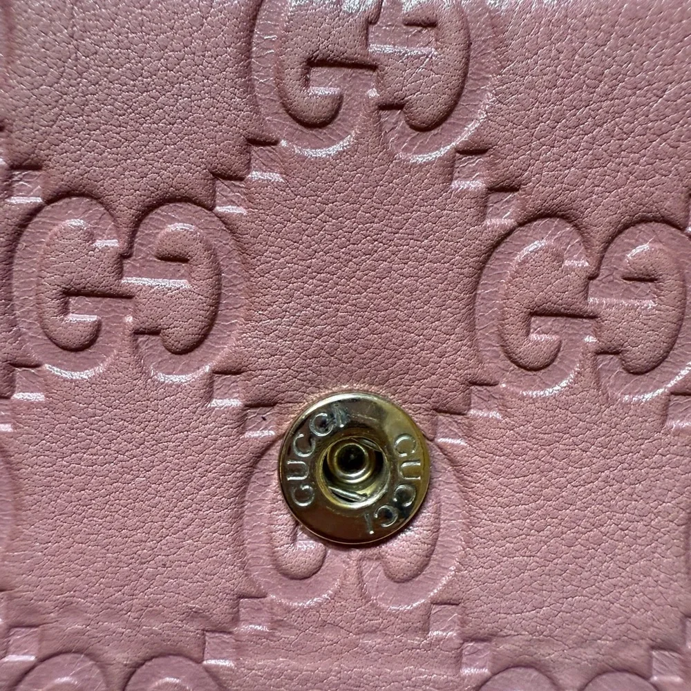 Gucci Pink Leather Compact Wallet - Picture 4 of 9